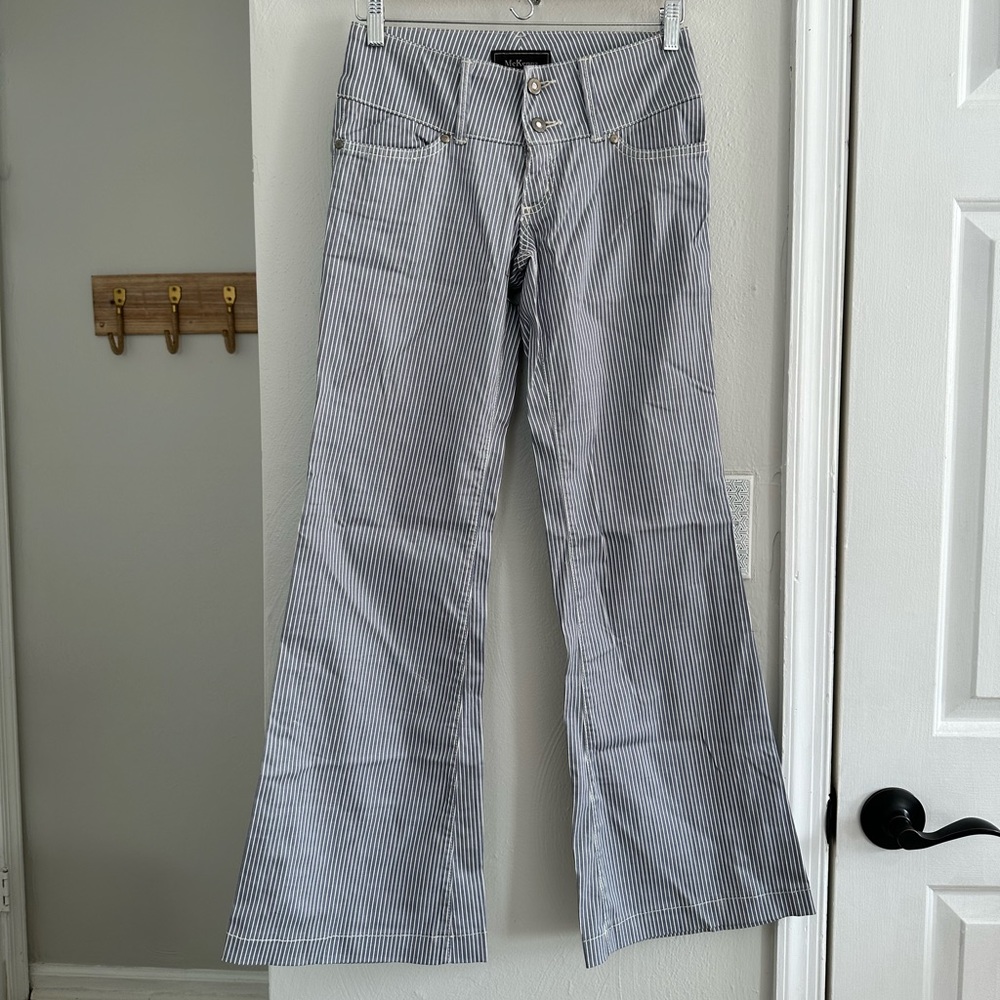 McKenna Railroad Pin Striped Sailor High Rise Pants sz: 25